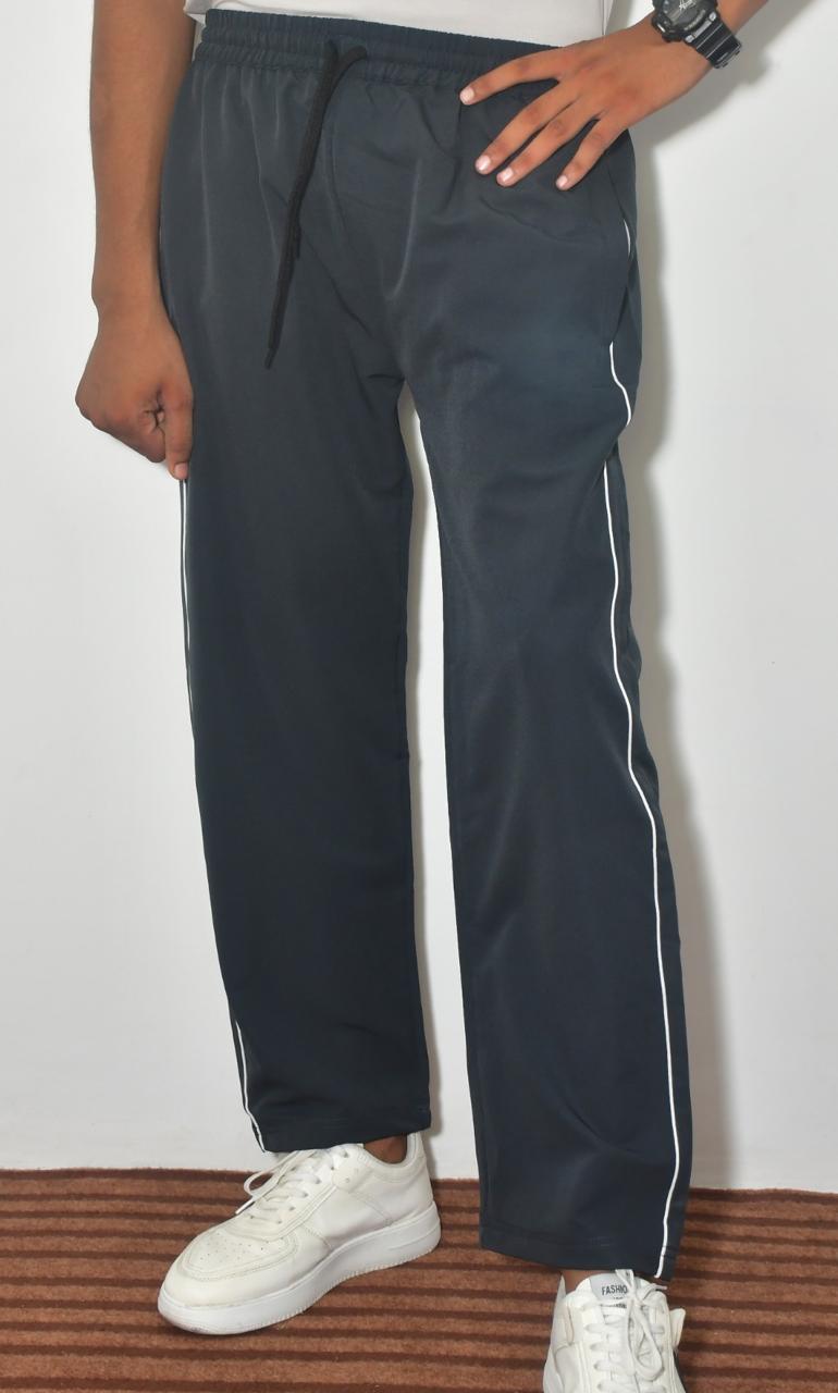 Men's Athletic Track Pants | Comfortable Sports Joggers with Side Stripe – Navy Blue