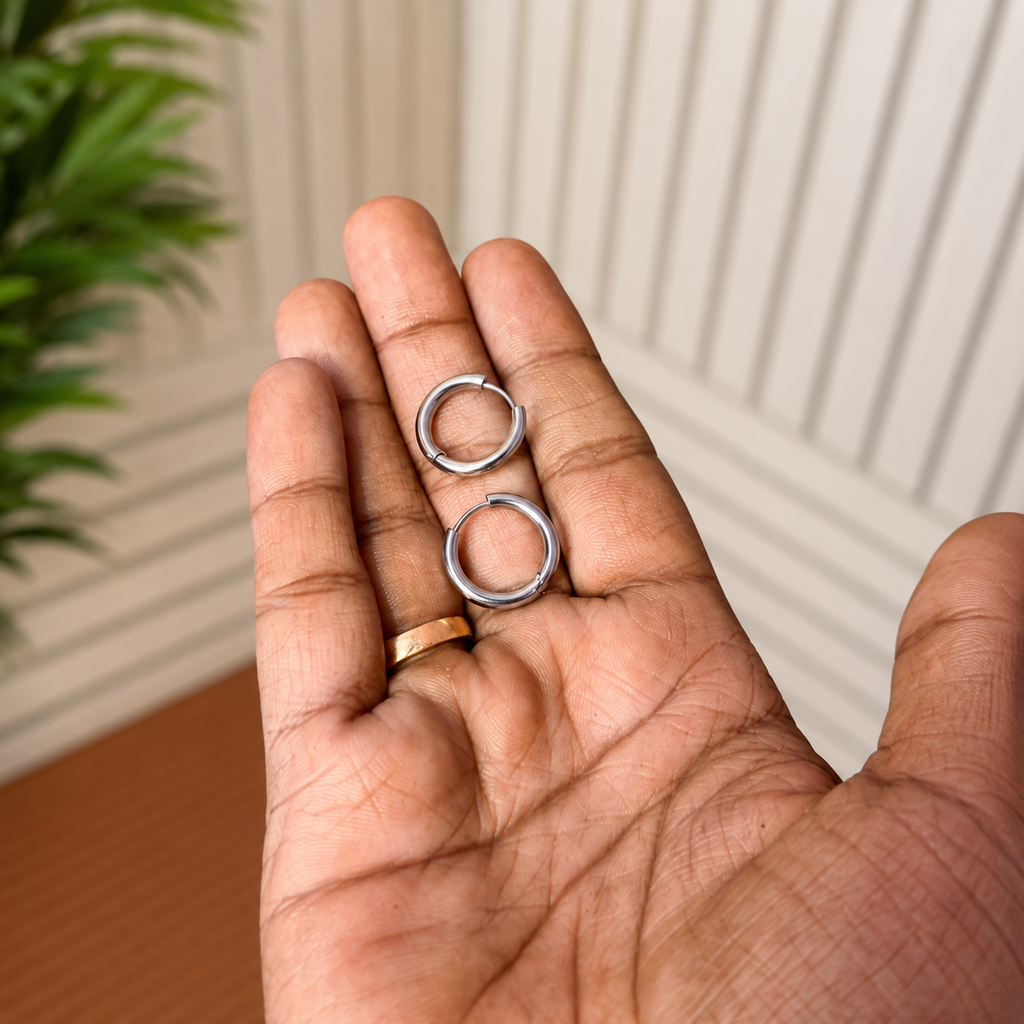 Toxic Steel Earrings for Men & Women | Stainless Steel Bali Earrings