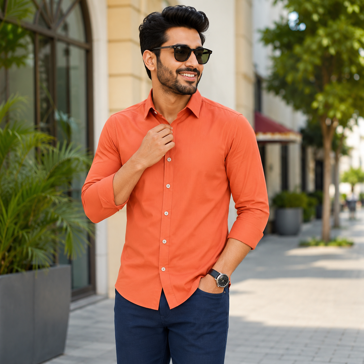 Men’s Premium Solid Cotton Blend Formal Shirts – Pack of 3