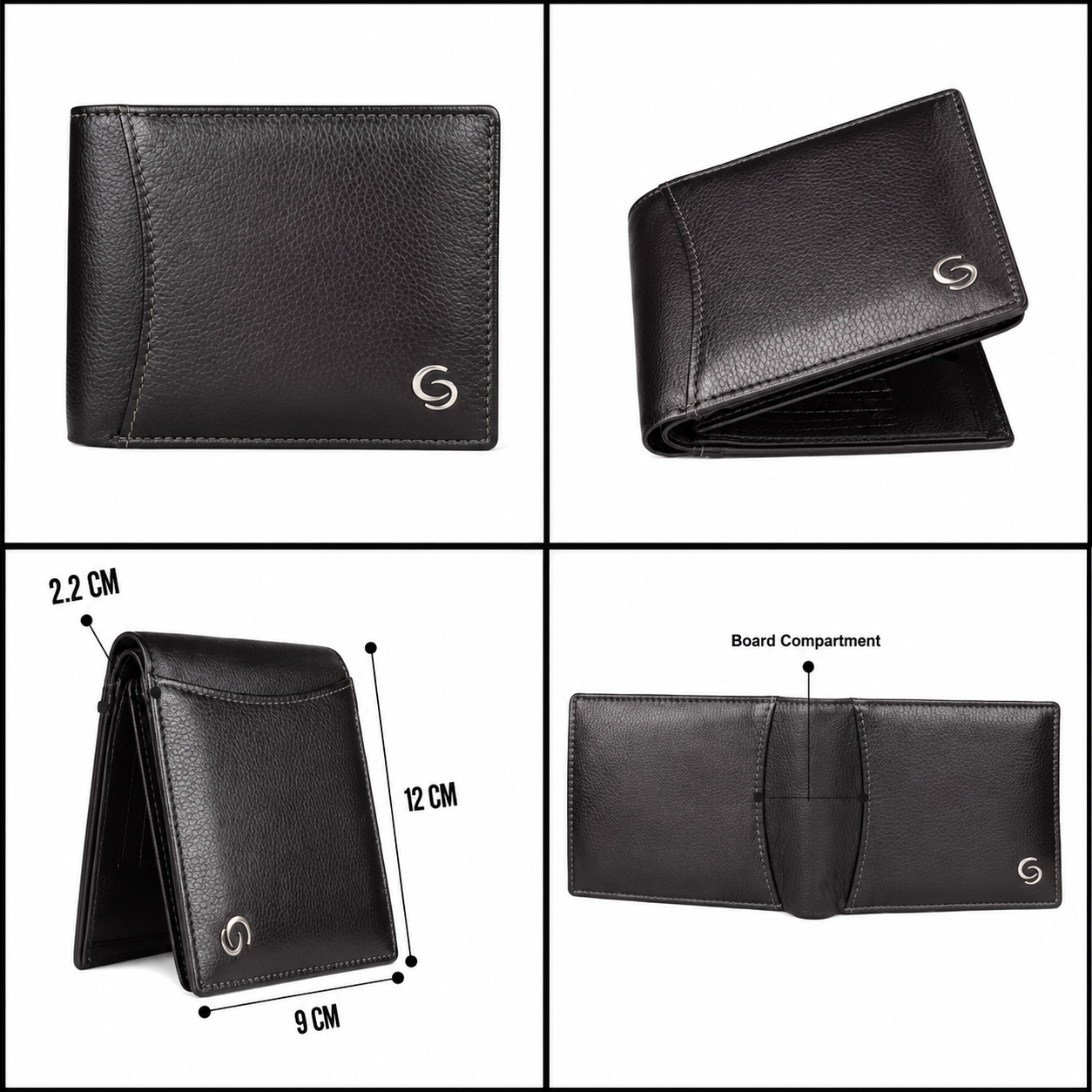 Men’s Premium Brown Genuine Leather Bi-Fold Wallet with RFID Blocking
