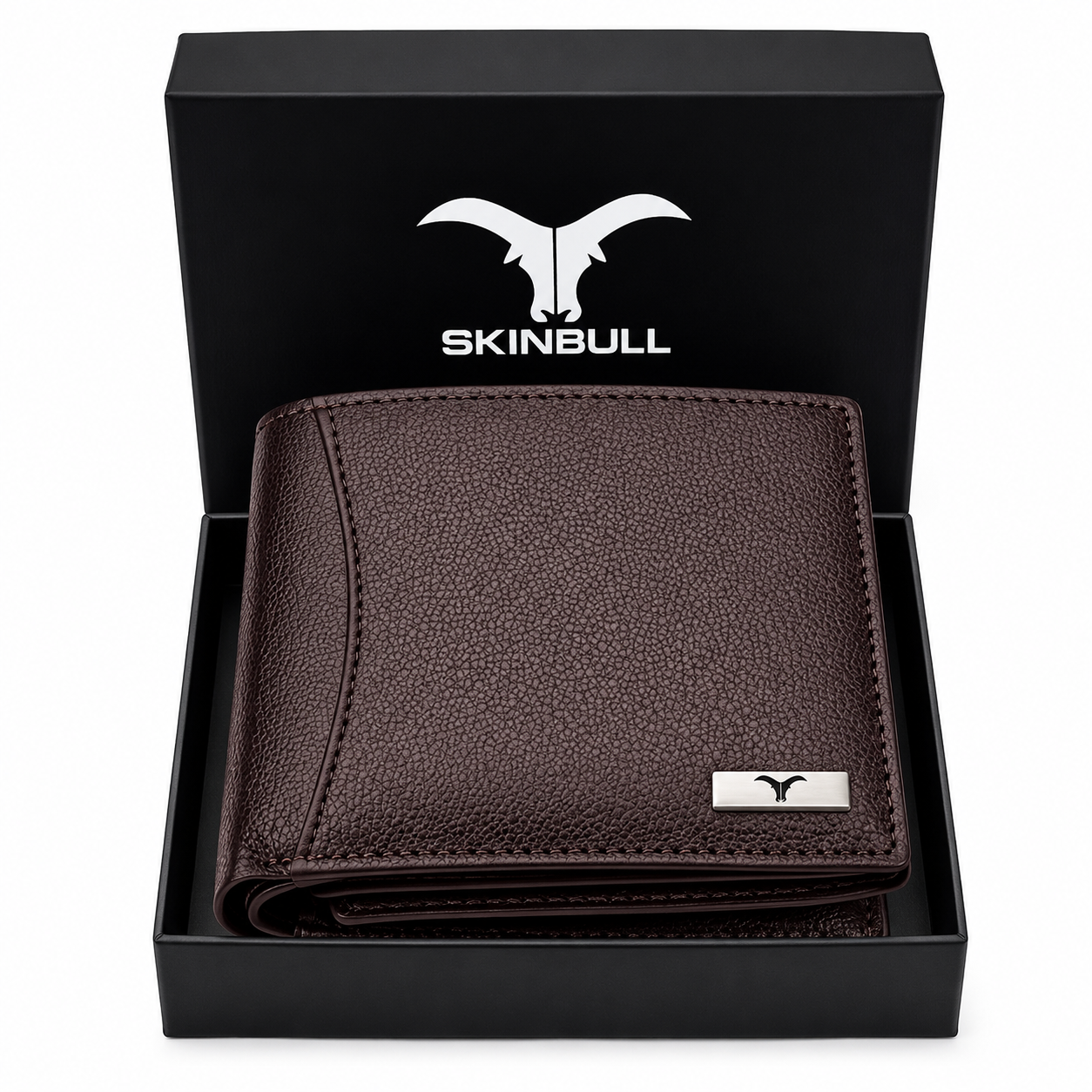 Men’s Premium Genuine Leather RFID Blocking Bifold Wallet – Brown
