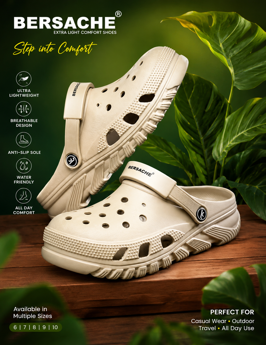Men’s Ultra Soft Classic Casual Clogs | Lightweight & Comfortable EVA Footwear