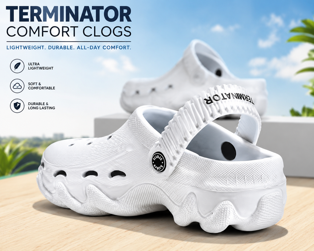 Men’s Casual Grey EVA Clogs | Lightweight, Soft & Comfortable Slip-On Sandals