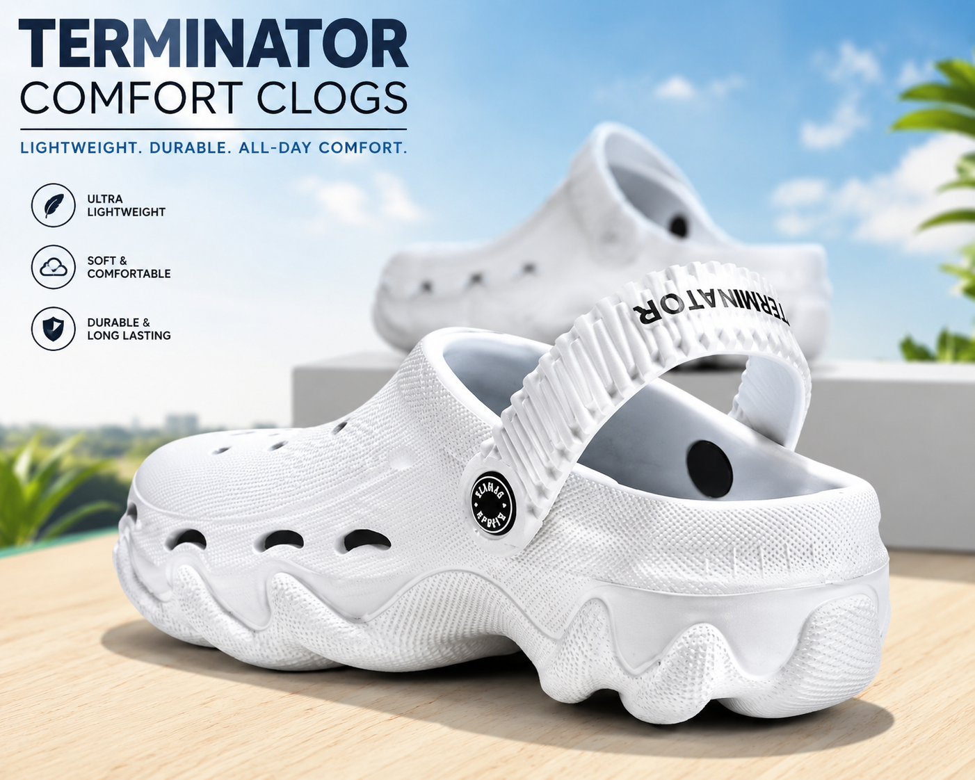 Men’s Casual Grey EVA Clogs | Lightweight, Soft & Comfortable Slip-On Sandals