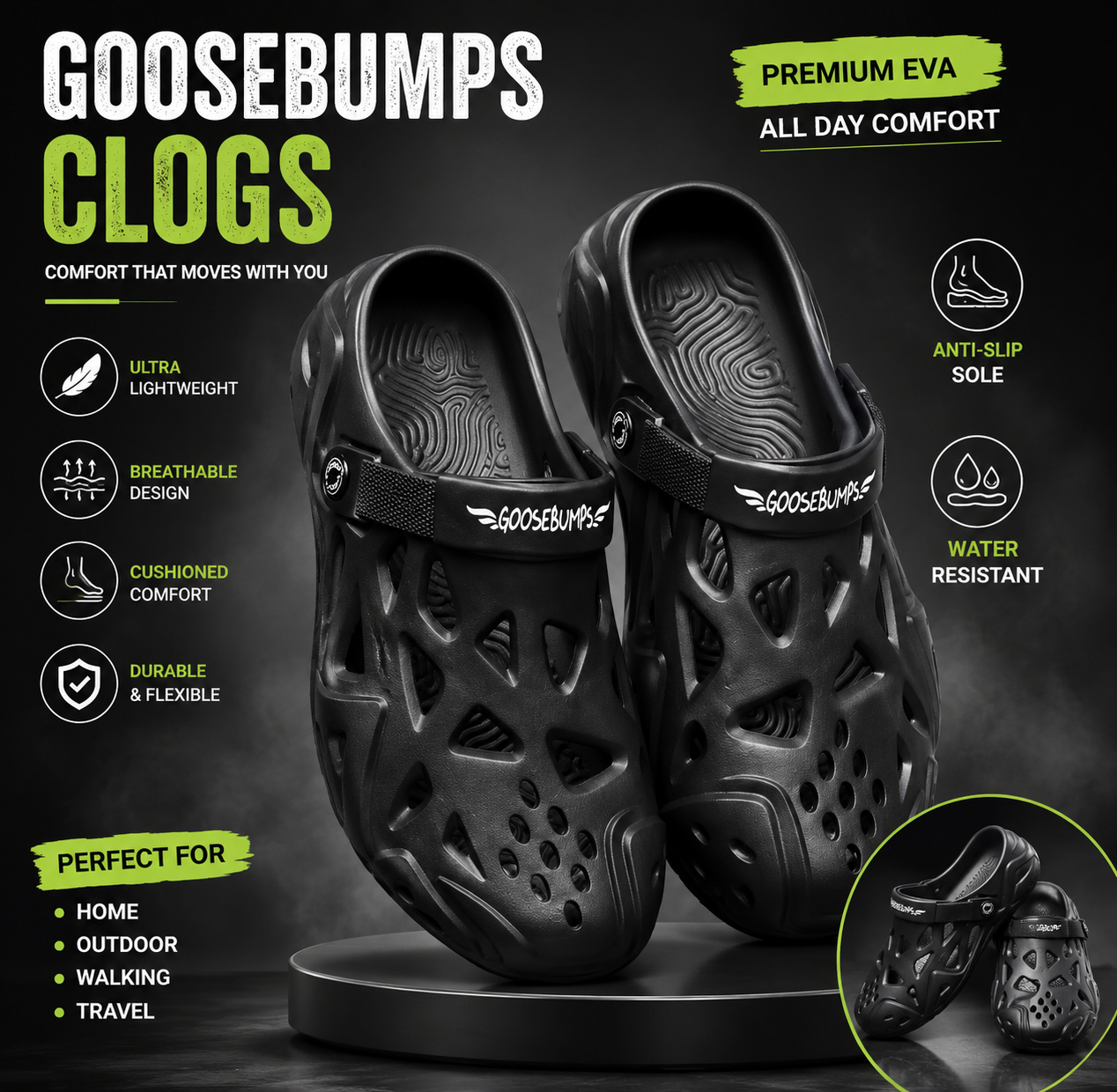 Men’s Lightweight EVA Clogs | Comfortable Anti-Slip Slip-On Sandals