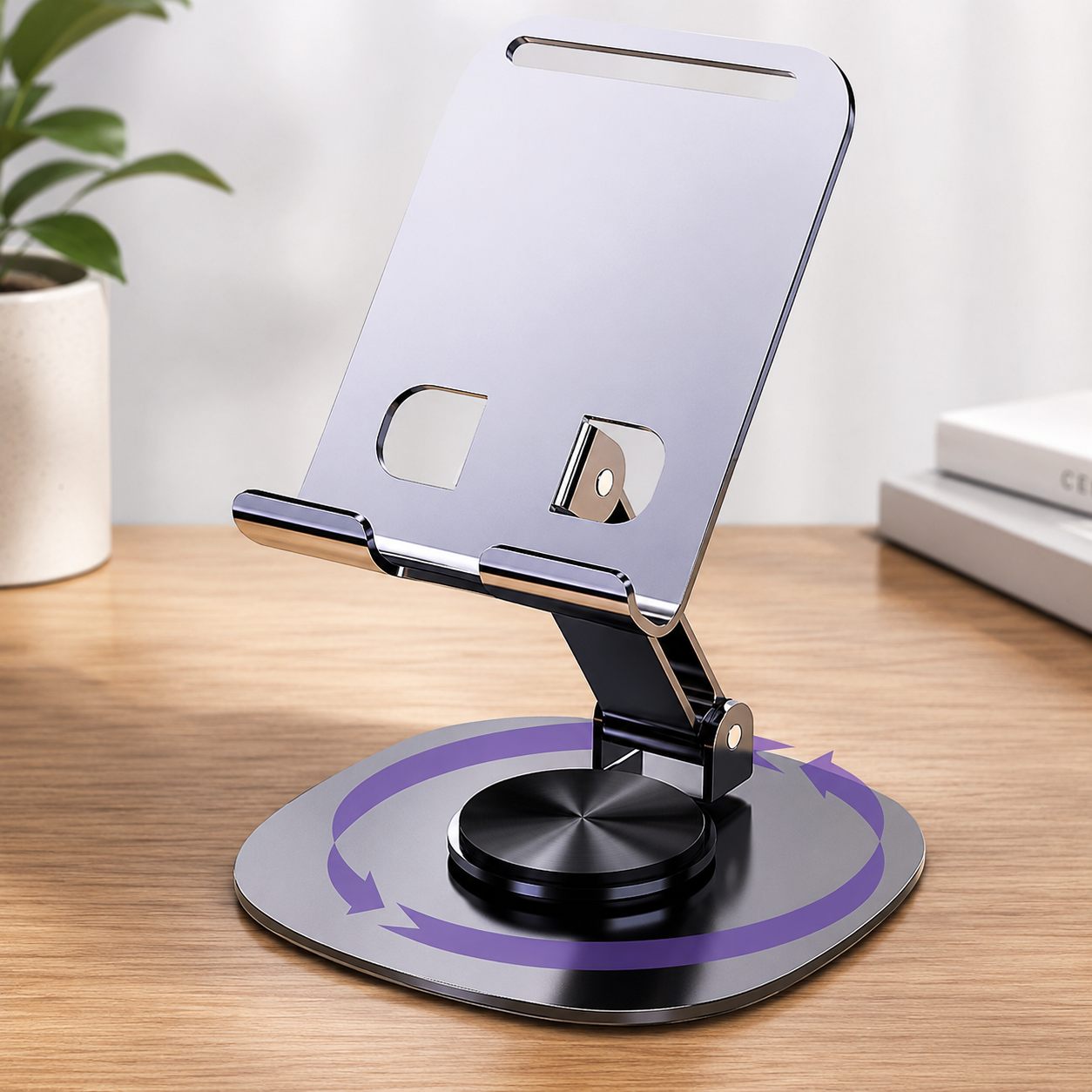 360° Rotating Foldable Mobile Stand | Adjustable Metal Phone Holder