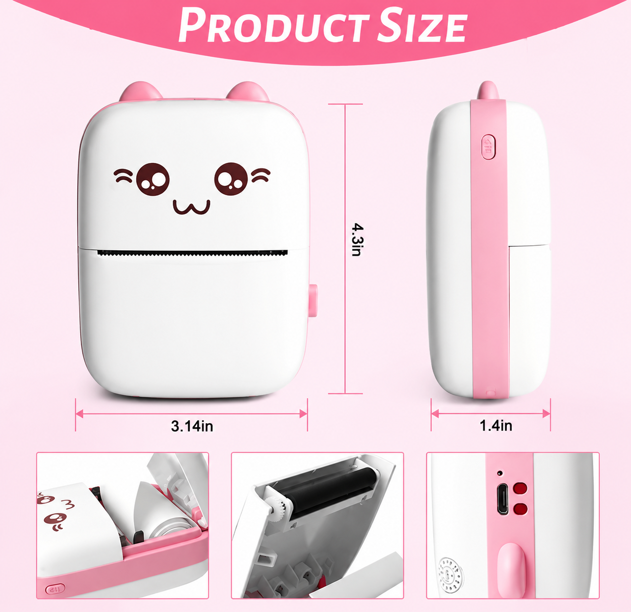 Mini Thermal Printer | Bluetooth Inkless Pocket Printer