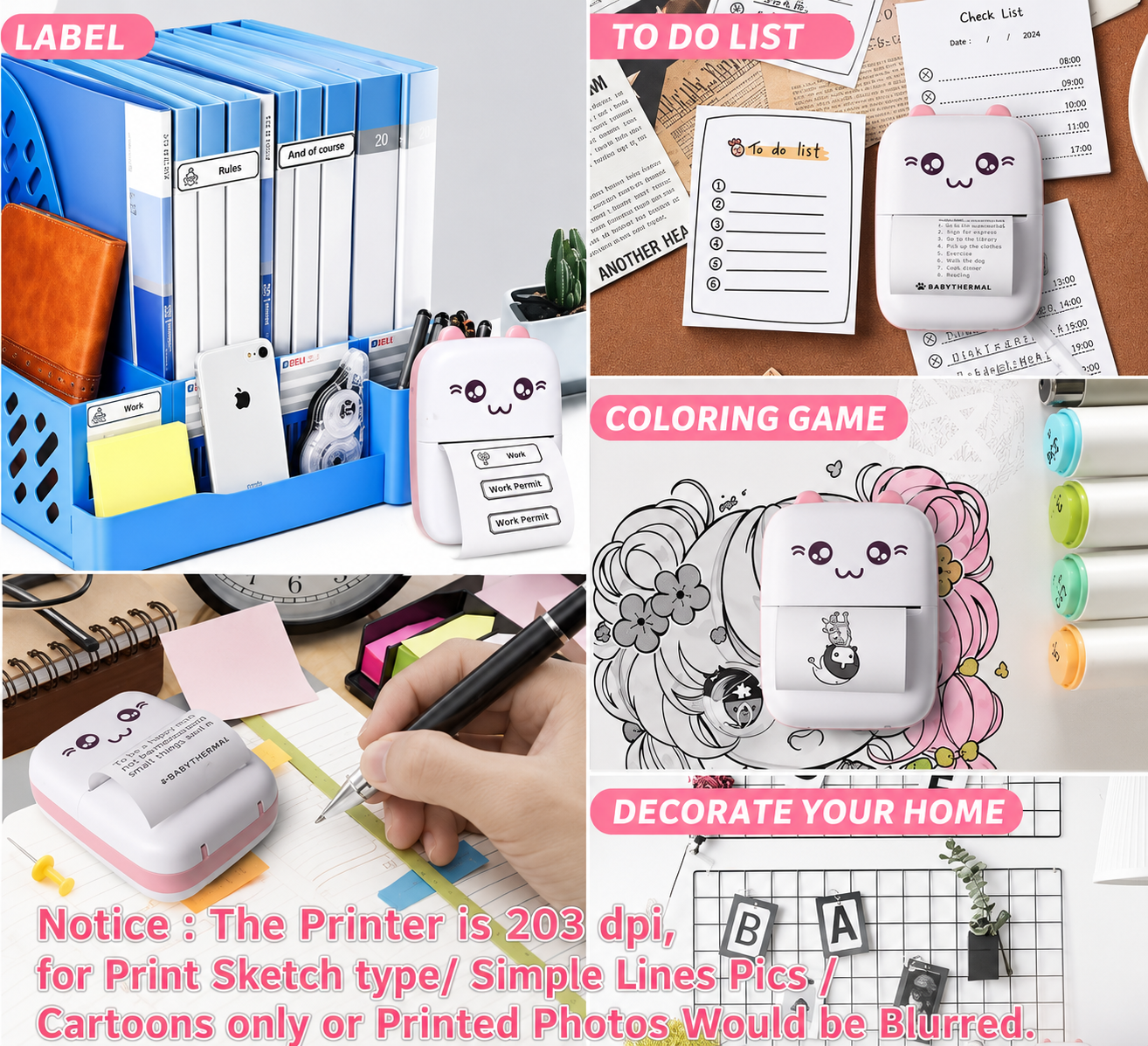Mini Thermal Printer | Bluetooth Inkless Pocket Printer