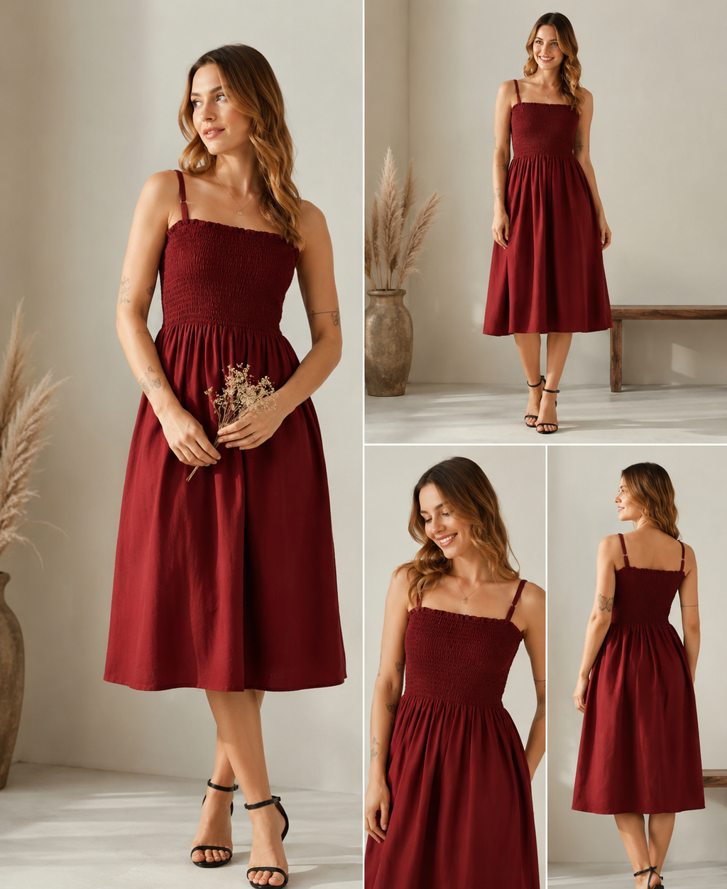Stylish Women Dress (Maroon)