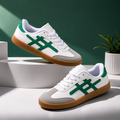 Men's Casual Sports Sneakers | Lightweight Comfortable Running & Walking Shoes – White & Green