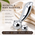 3D Roller Massager Tool | Stainless Steel Full Body Massage Roller for Face, Neck, Back & Muscle Relaxation
