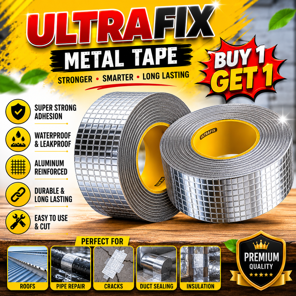 Ultra Fix Metal Tape (Pack of 2) – Heavy Duty Waterproof Aluminum Repair Tape