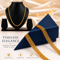 24-Inch Gold Plated Chain Necklace for Men & Women | Stylish Fashion Jewelry