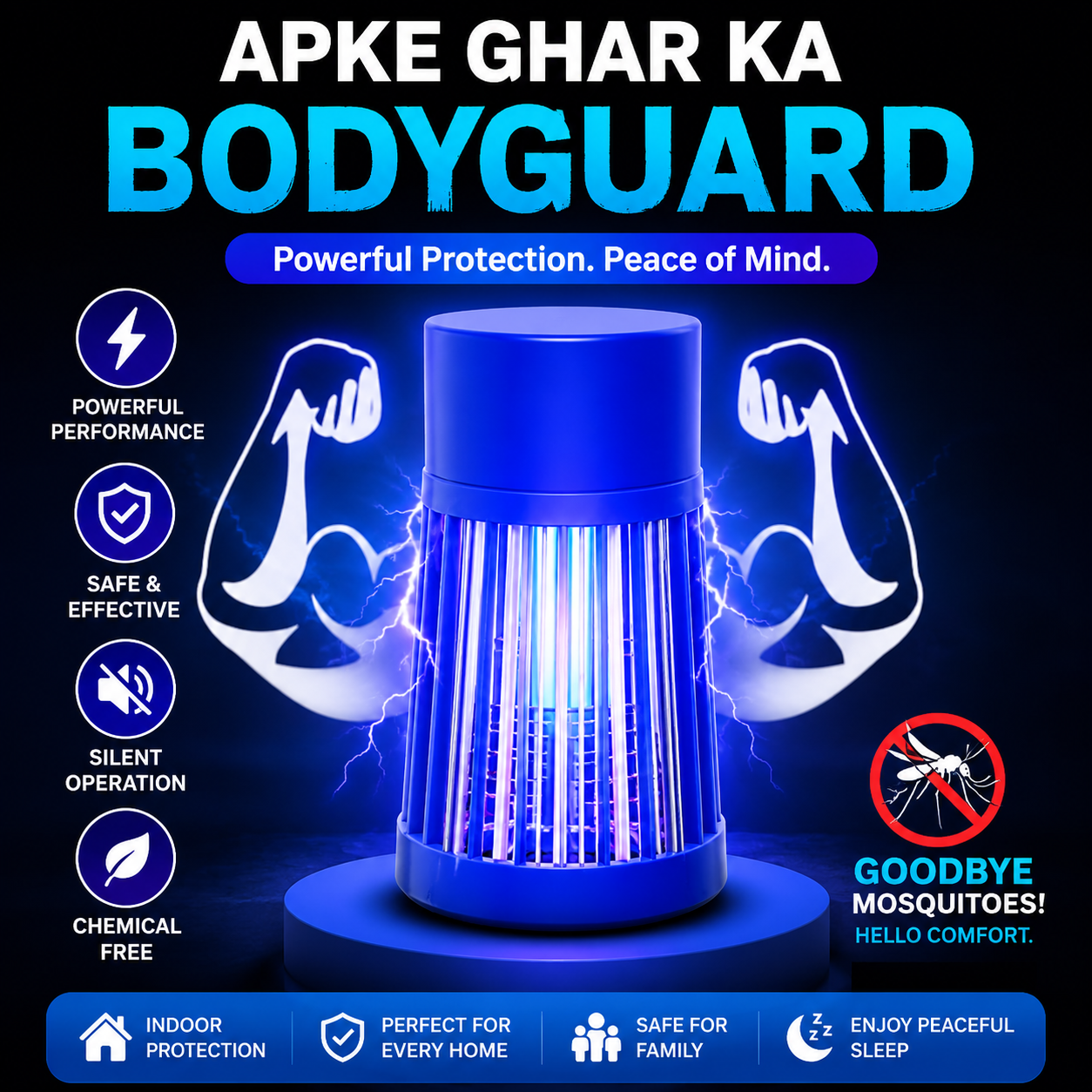 Portable Electric Mosquito & Insect Killer Lamp | USB UV Bug Zapper Machine