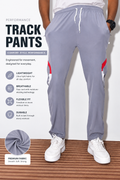 Men's Slim Fit Track Pants | Lightweight Sports Joggers with Zipper Pockets – Grey