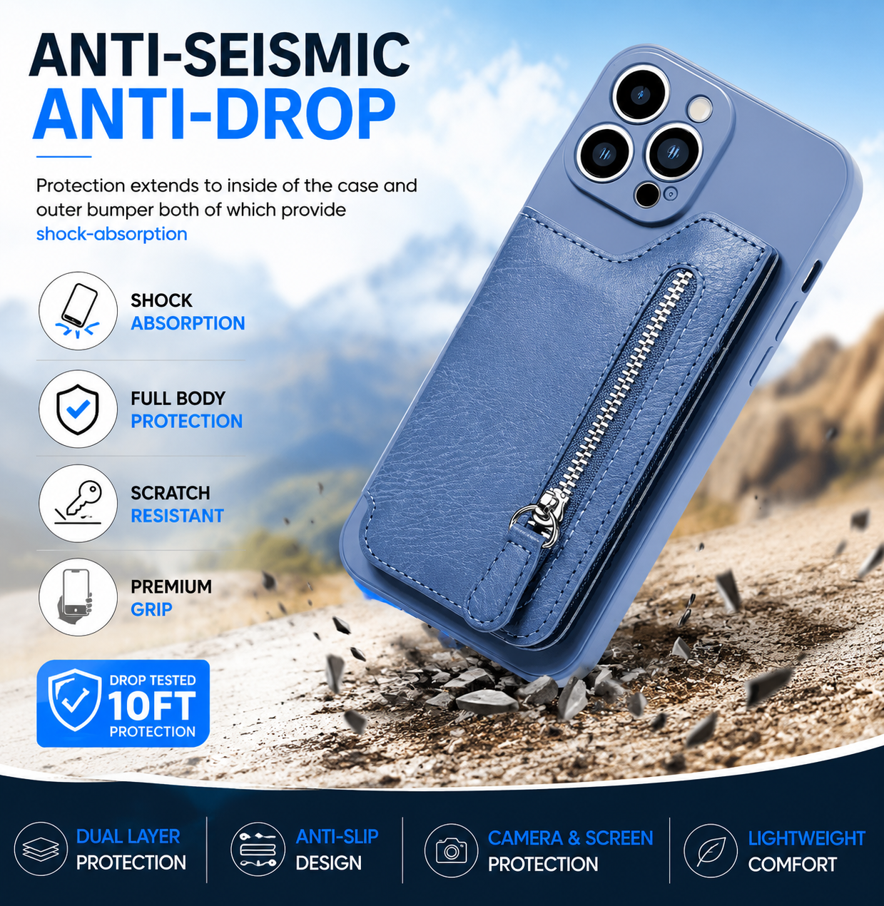 Multi-Functional Silicone Stick Wallet Case for iPhone & Android – Card Holder Phone Cover