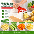 Heavy Duty Vegetable Chopper & French Fry Cutter | Manual Multi-Purpose Kitchen Slicer with Container