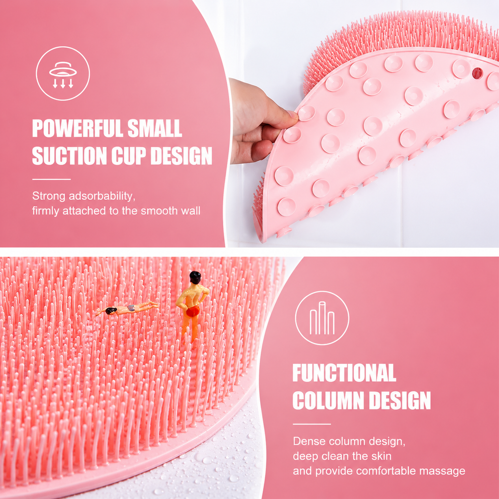 Silicone Body & Foot Scrubber Pad | Multi-Use Exfoliating Bath Brush for Deep Cleansing & Massage