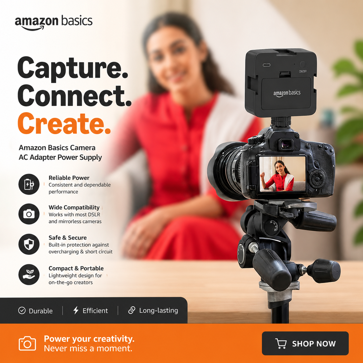 120 LED Camera Video Light with Clip & 3 Cold Shoe Mounts | Dimmable 3000K-6000K Fill Light for Photography, Vlogging & Video Calls
