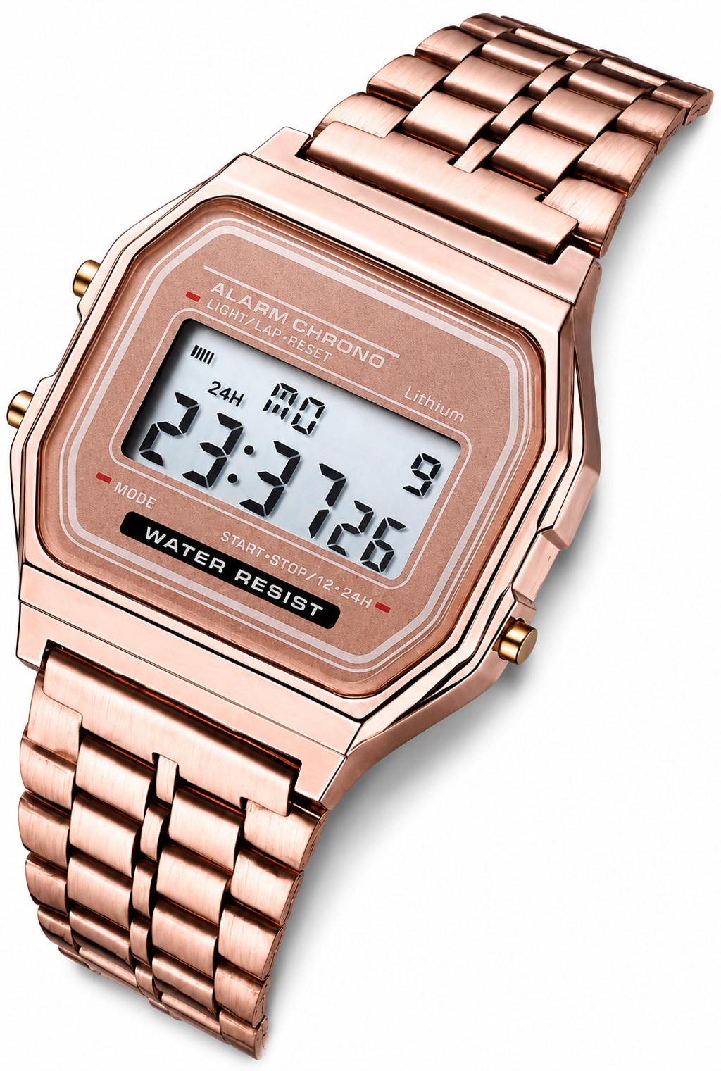Casio Style Vintage Digital Watch | Unisex Waterproof LED Alarm Watch with Stopwatch & Date Display