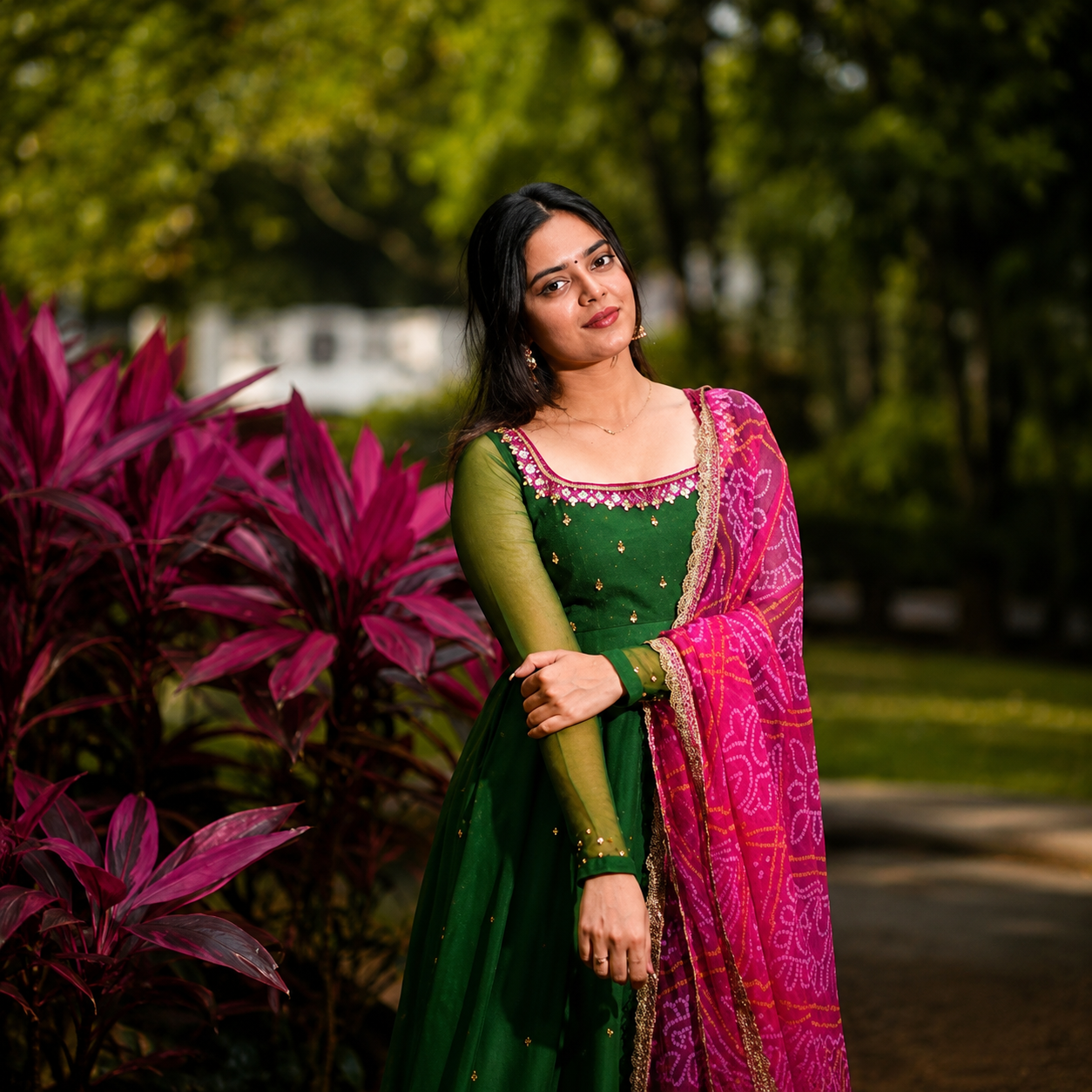 Women's Georgette Gown Kurta Set with Dupatta | Elegant Ethnic Party Wear Dress for Women