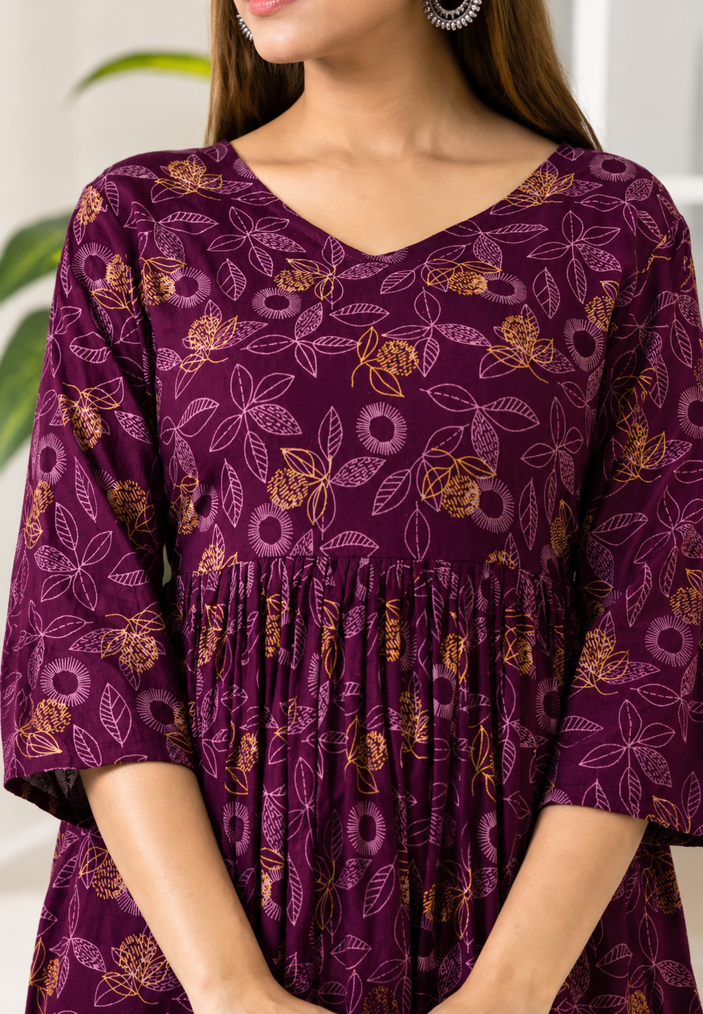 Women's Printed Co-Ord Set for Women | Stylish Purple Two-Piece Outfit Set
