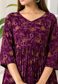 Women's Printed Co-Ord Set for Women | Stylish Purple Two-Piece Outfit Set
