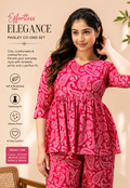Women's Printed Pink Co-Ord Set | Stylish Two-Piece Matching Outfit for Women