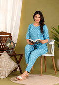 Trendy Floral Print Co-Ord Set for Women | Stylish Top & Pyjama Lounge Wear Set